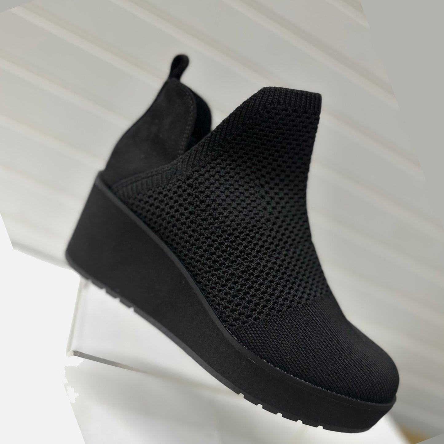 ALBRIGHT BLACK Wedge Boots