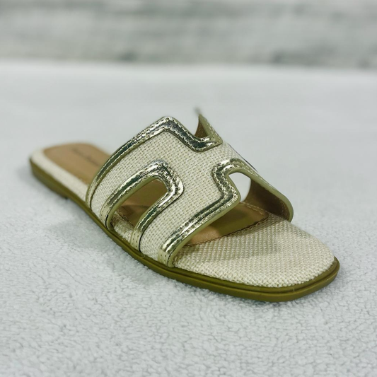 EMPRESS-24 Flat Sandal - GOLD COMB sale